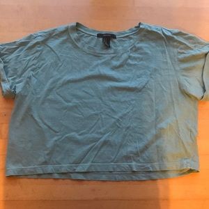 Teal Cropped T Shirt Forever 21